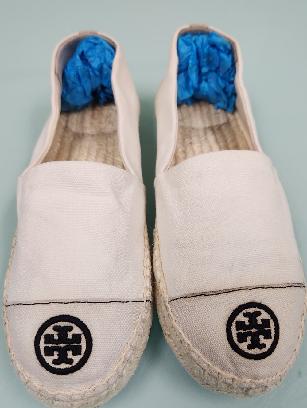 Tory Burch  Canvas Espadrille Flats Size 9 CLEAN😍